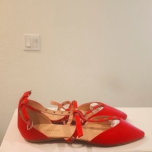 New without tags orange corally flats